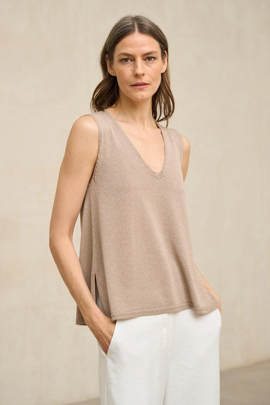Virel sand knit top - Image 2