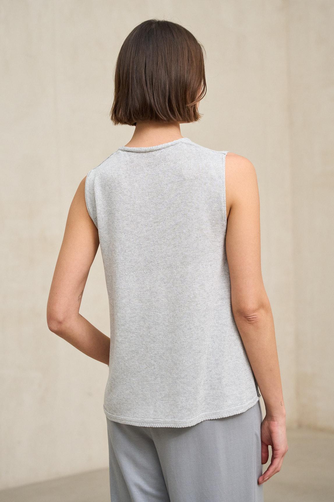 Virel light grey knit top - Image 4