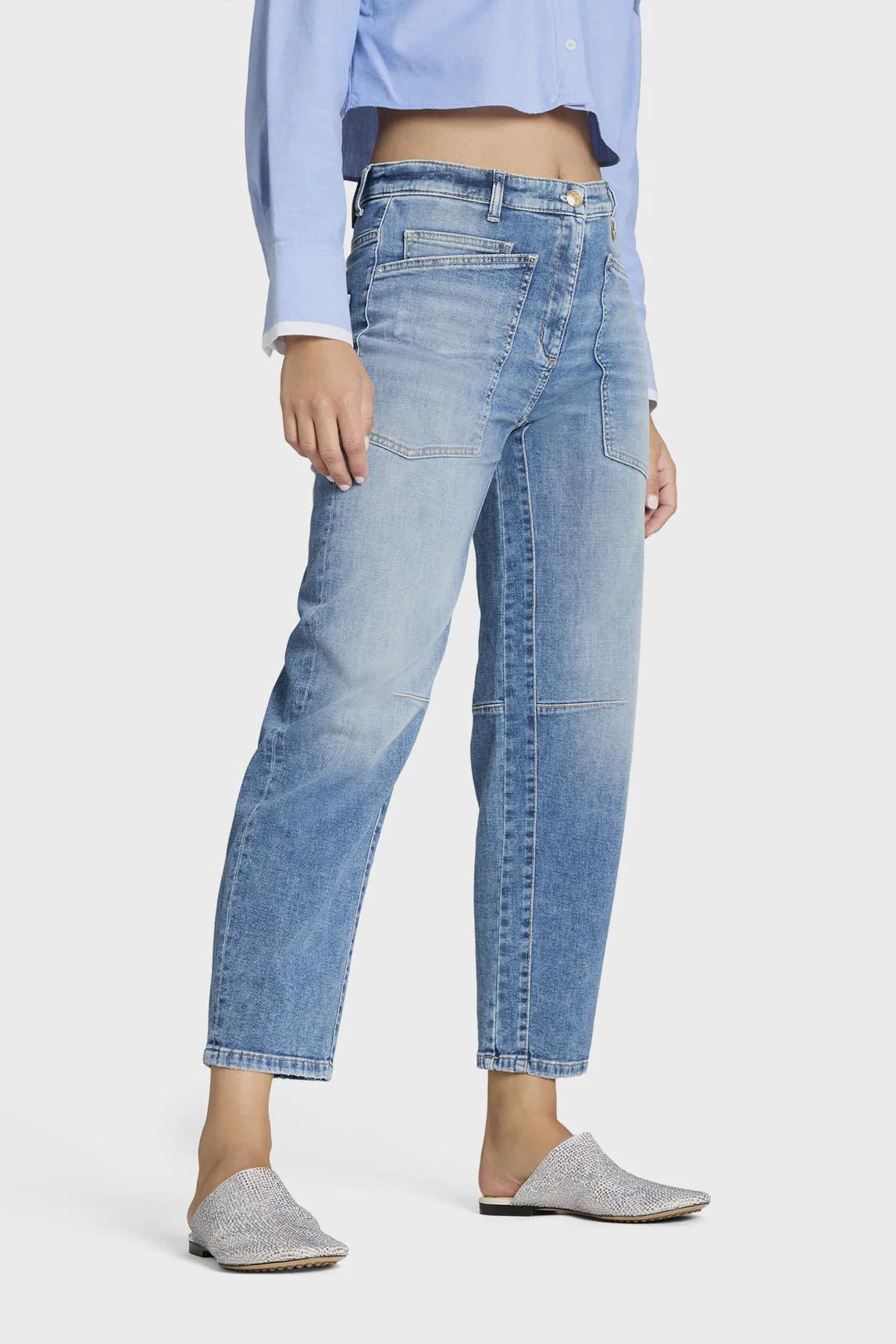 O-Shape Cropped Ocean Blue Denim - Image 3