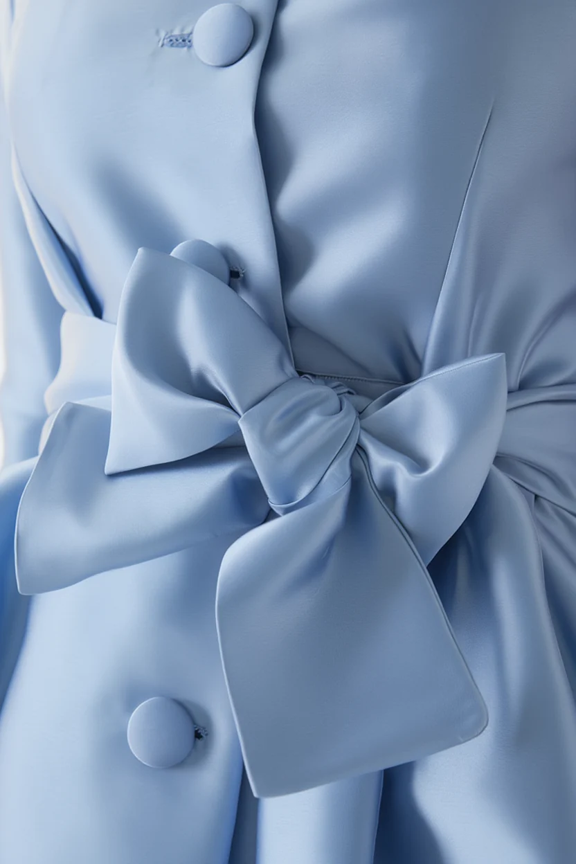 Odelia blue trench coat dress - Image 3