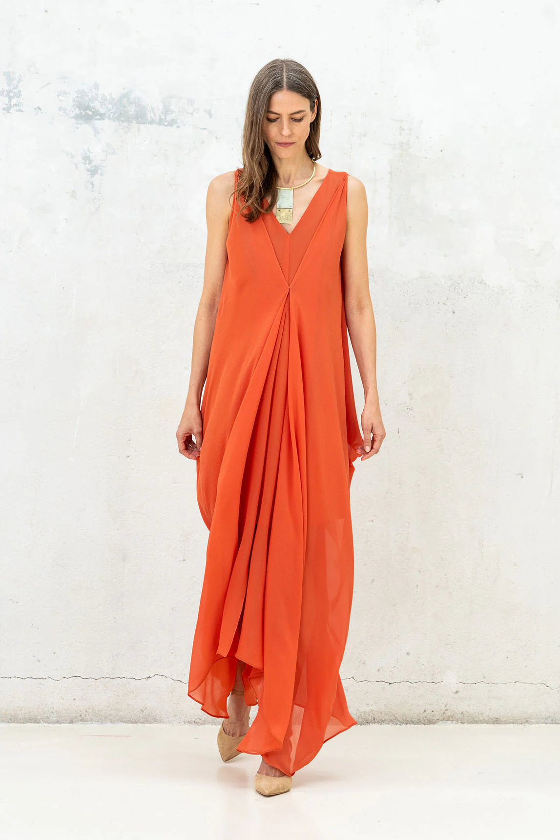Helena coral dress