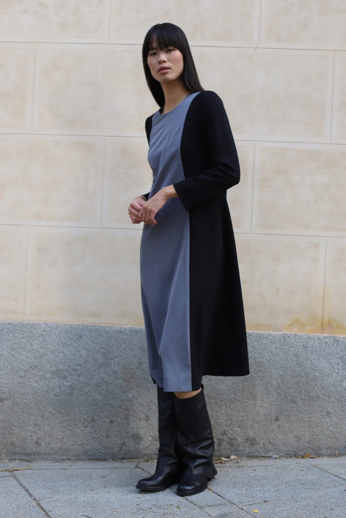 Lilo dress, two-tone black and grey - Image 4