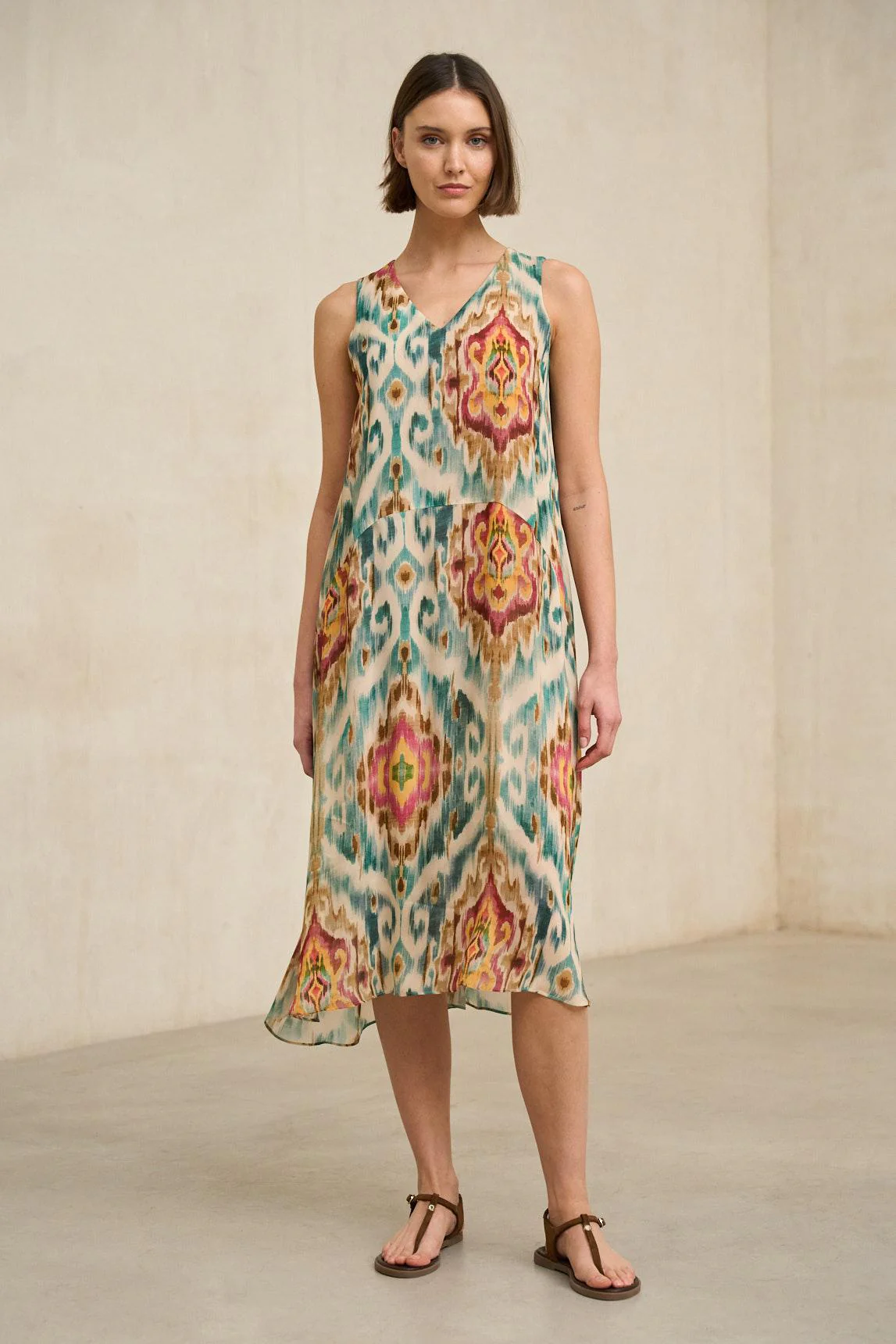 Naïra ikat print dress