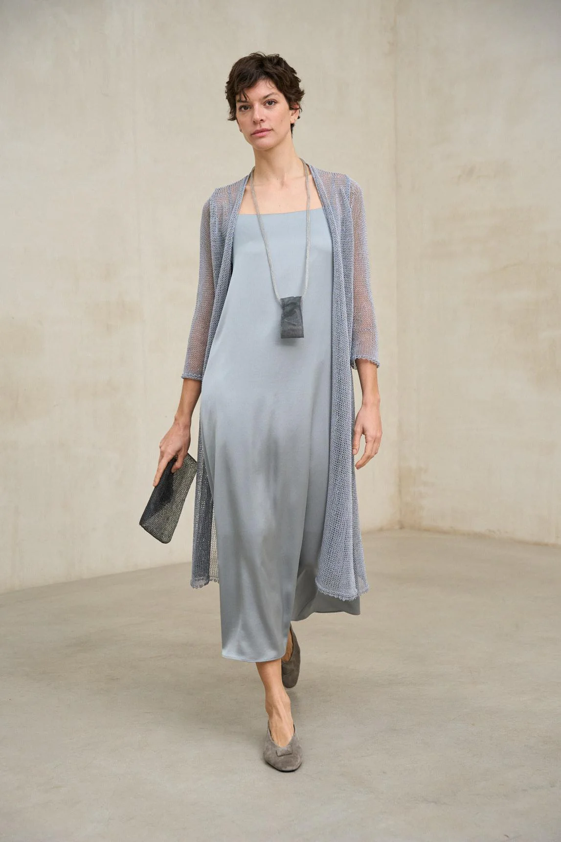 Soreya dress, smoke blue - Image 5