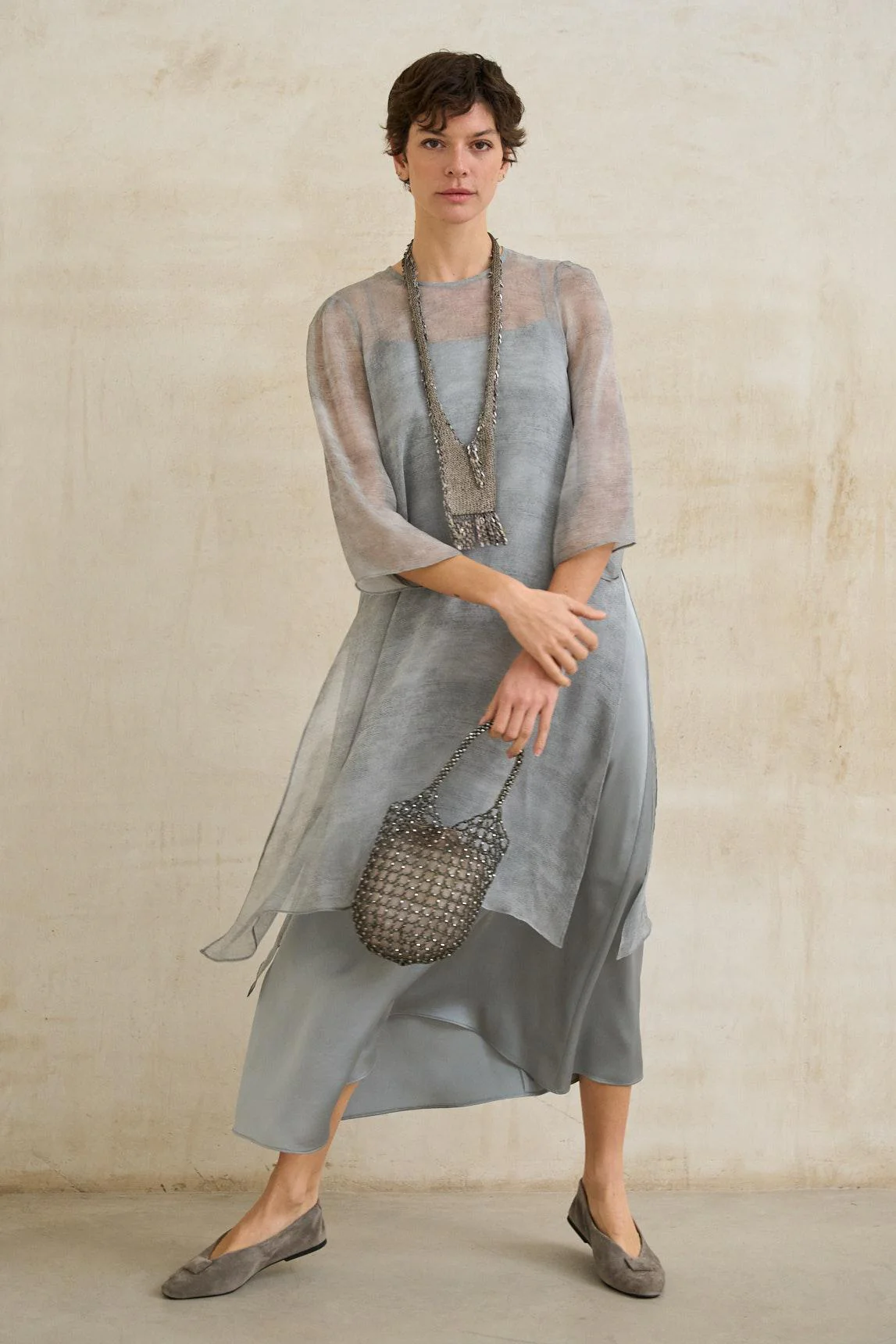 Soreya dress, smoke blue - Image 6